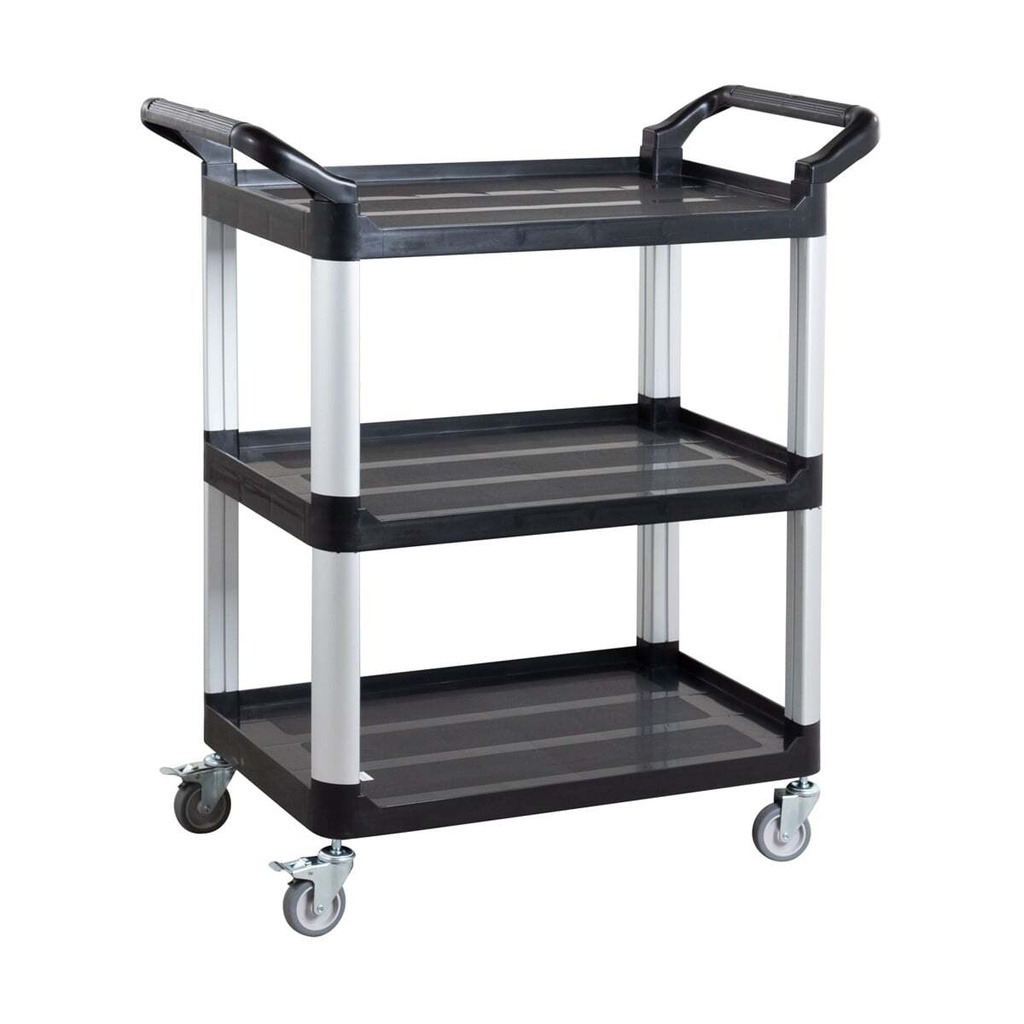[YK-ST049] Servierwagen Polypropylen Klein mit Rollen, 3 Ebenen, 81 x 43,5 x 91 cm