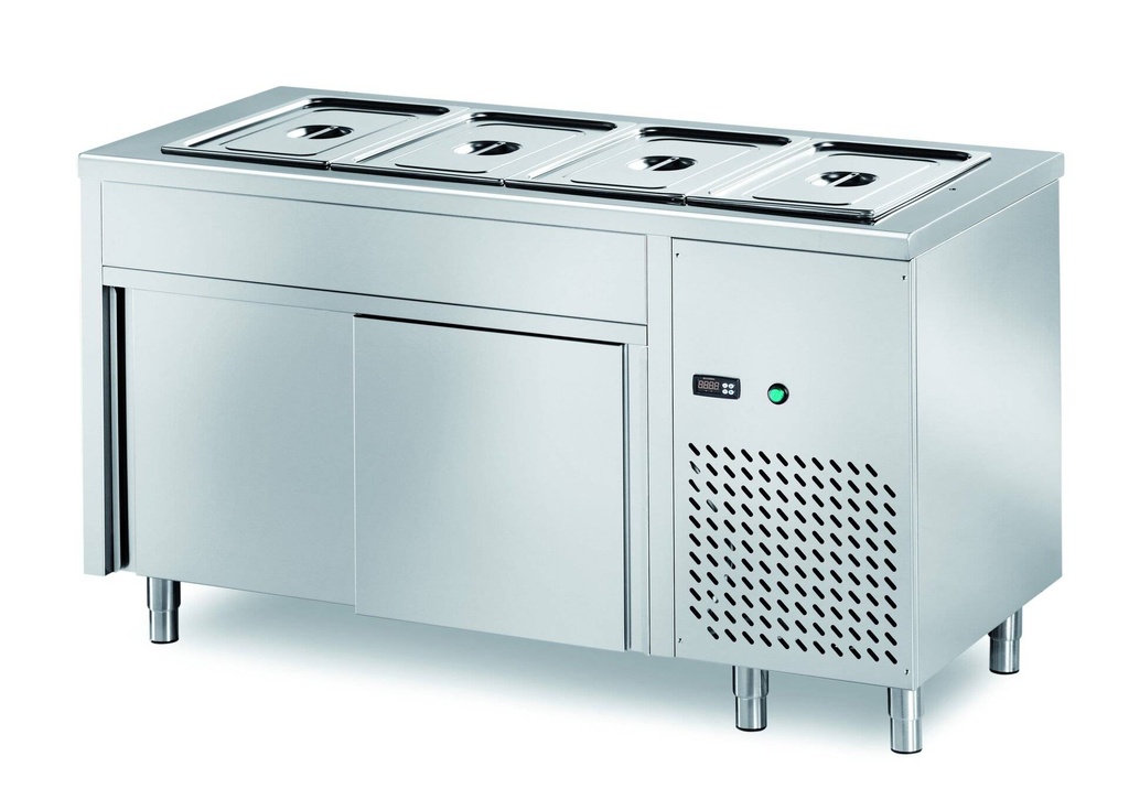 [SVP/15] Selbstbedienungskühltisch PROFI mit Schiebetüren 1500x700x890 - 4x GN 1/1
