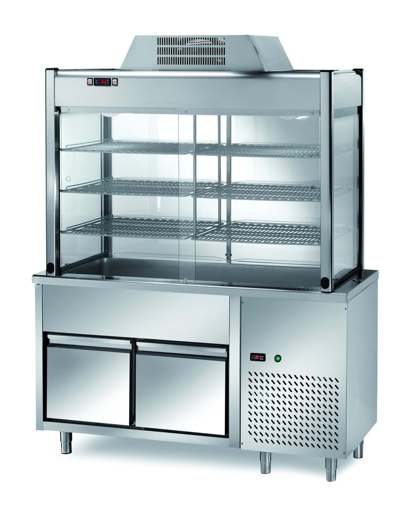 [VMP/15] Selbstbedienungskühlvirtrine PROFI mit zwei Schubladen 1500x700x2000 - 4x GN 1/1