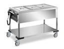 Bain-Marie Wagen PROFI mit abnehmbarer Wanne 3x GN 1/1