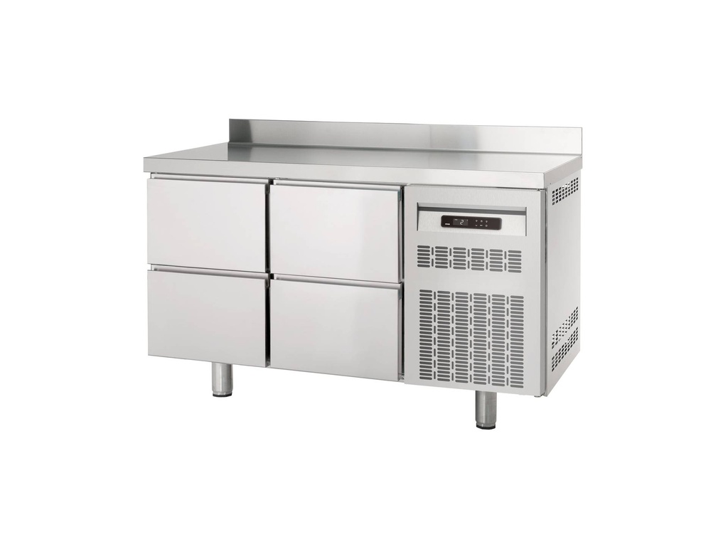 [KTN700-PROFI0/4AK] Kühltisch Profi 0/4 Superior mit Aufkantung - GN 1/1