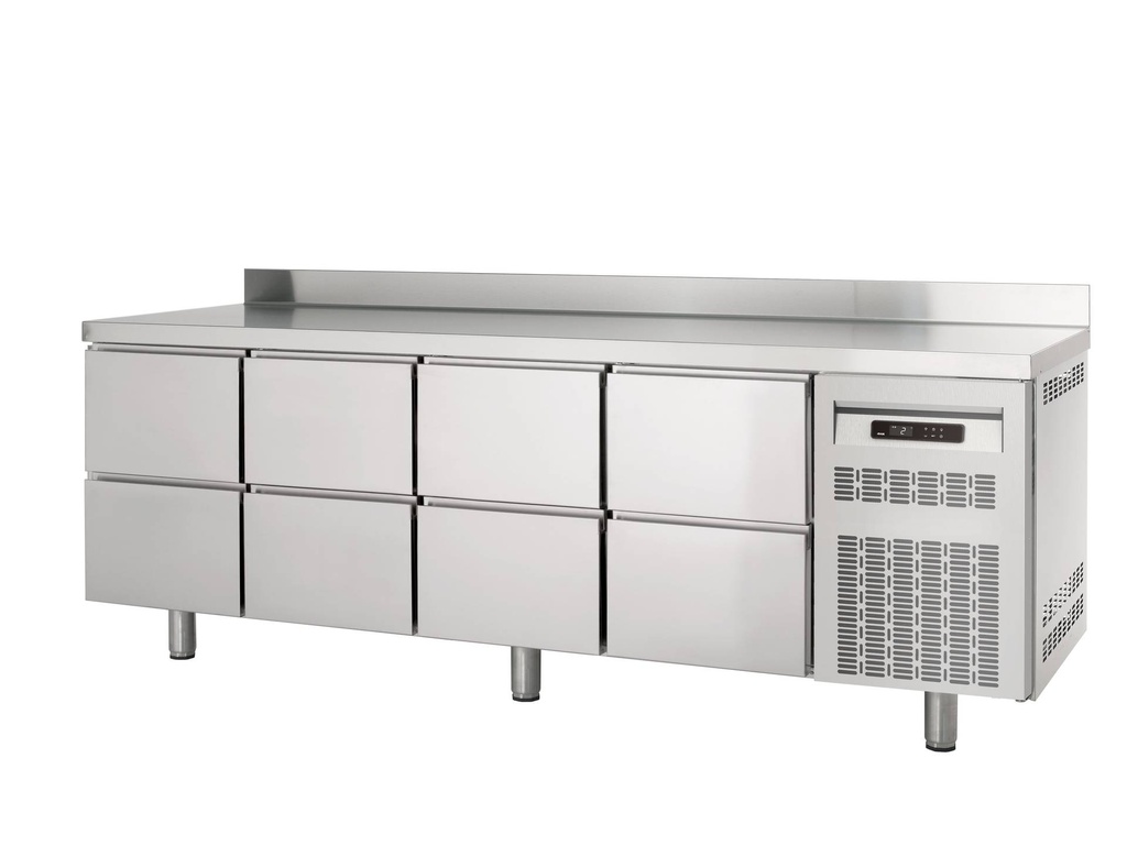 [KTN700-PROFI0/8AK] Kühltisch Profi 0/8 mit Aufkantung Superior - GN 1/1