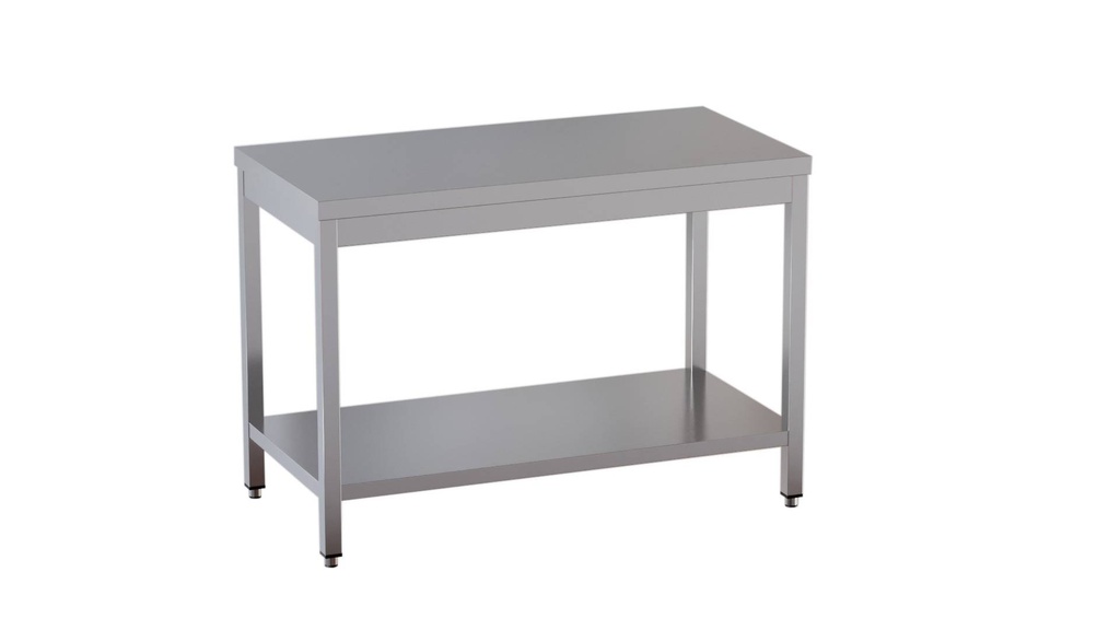 [ATG-ECO1470] Edelstahl Arbeitstisch Eco 14x7 mit Grundboden