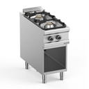 Gasherd  Serie 900 - 40/90 mit offenem Unterbau - 2 Kochstellen - 18 kW