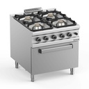 Gasherd  Serie 900 - 80/90 mit Elektrobackofen - 4 Kochstellen - 22 kW