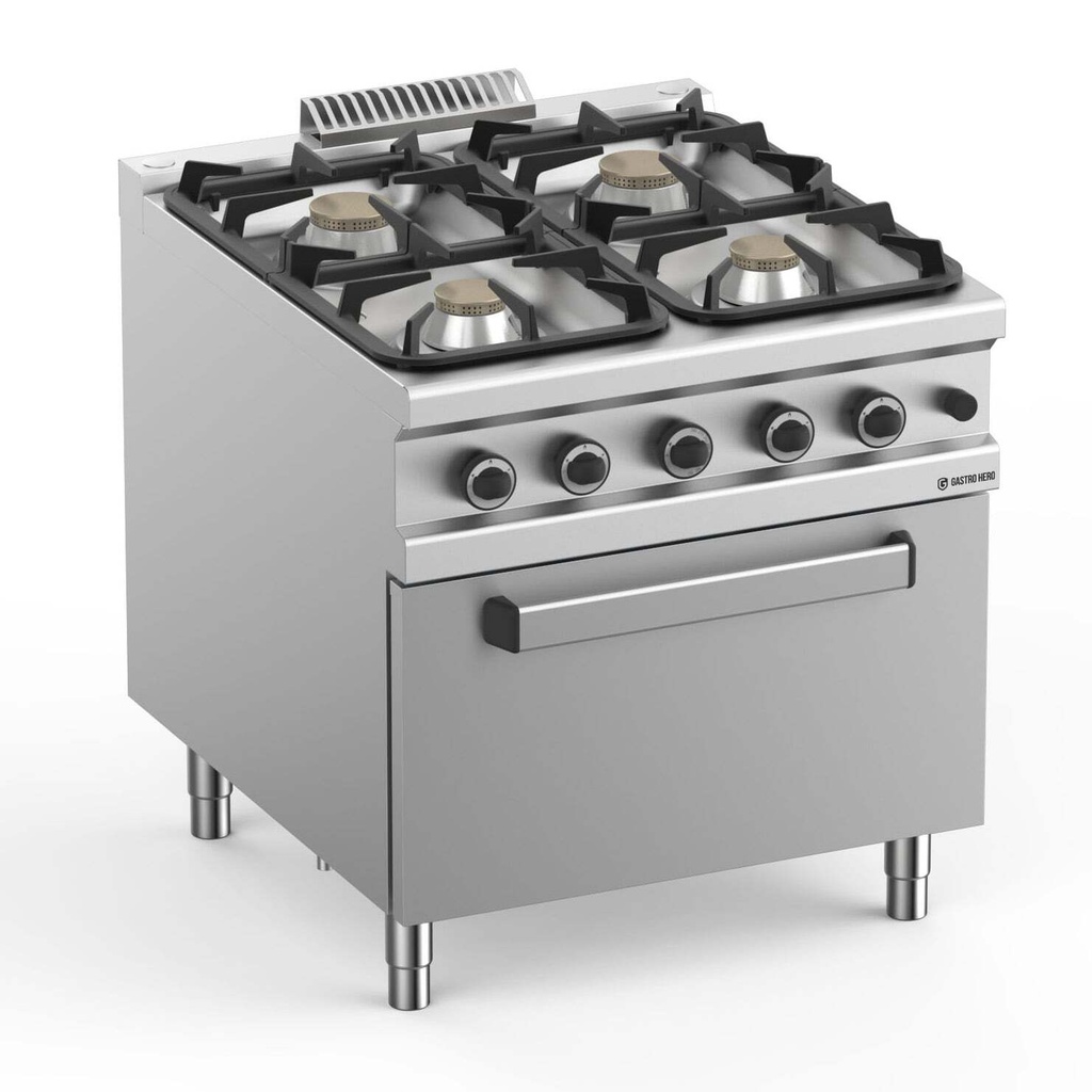 [DXMFB98FEXL] Gasherd  Serie 900 - 80/90 mit Elektrobackofen - 4 Kochstellen - 42 kW