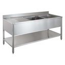 Spültisch ECO 15x6 mit 2 Becken rechts