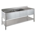 Spültisch ECO 15x6 mit 2 Becken links