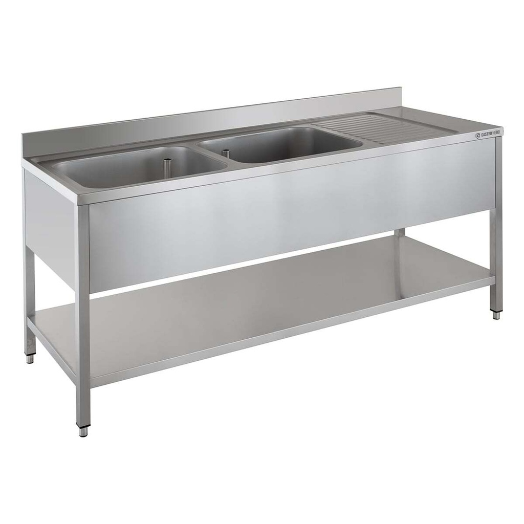 [SPT-ECO2070L2] Spültisch ECO 20x7 mit 2 Becken links