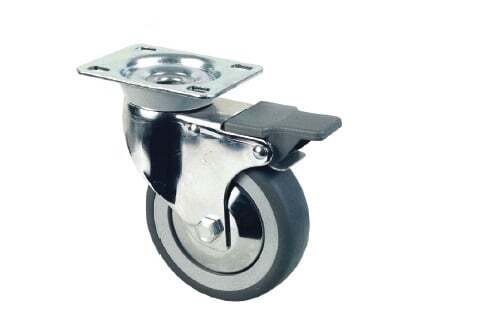 [DSRGPF] 2 x 1x Rolle mit Bremse für ECO-Arbeitsschränke