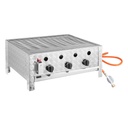 Kombibräter Gas mit 3 Brenner 10 kW, 650 x 570 x 270 mm