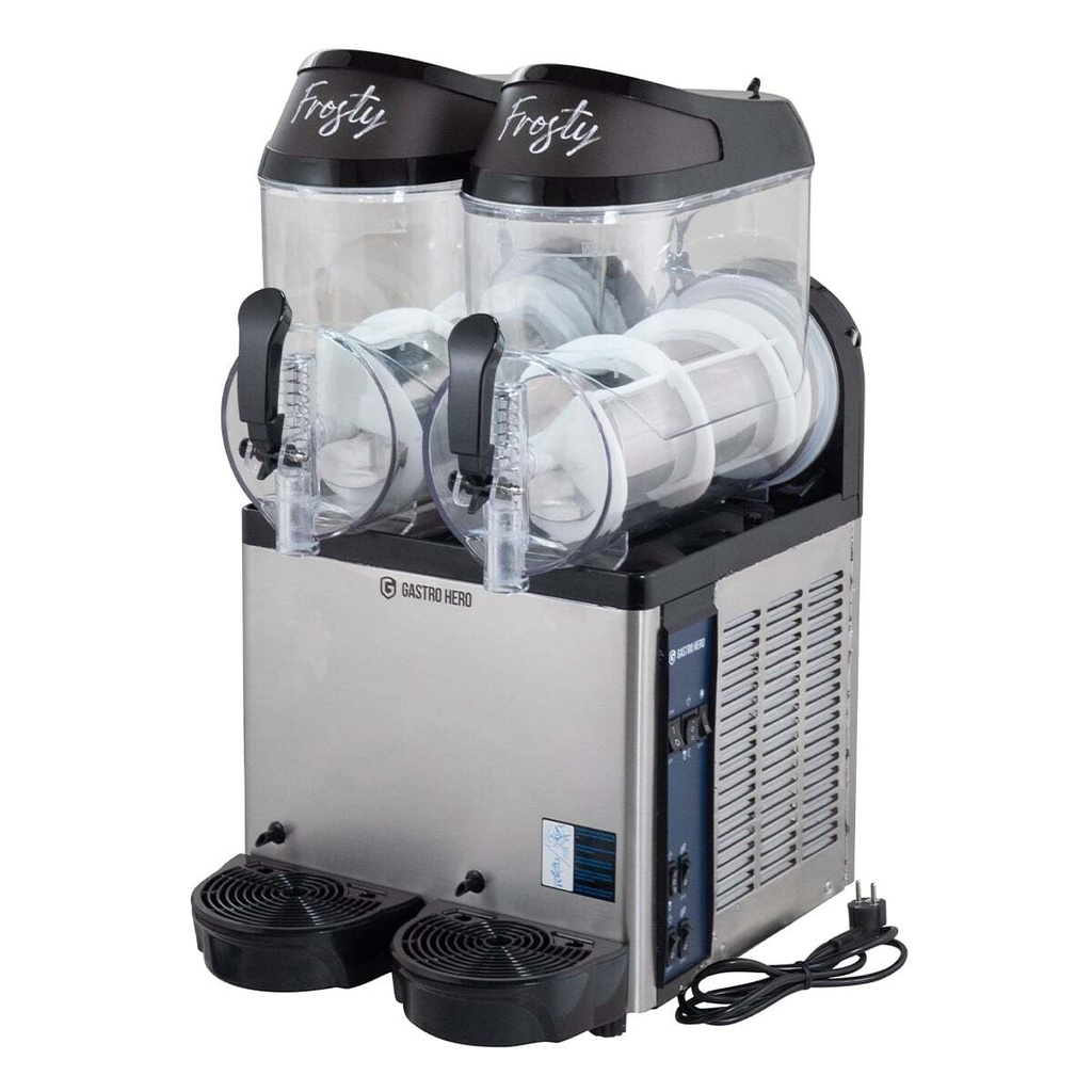 [SIME212] Slush Eis Maschine 2x 12 Liter Edelstahl schwarz
