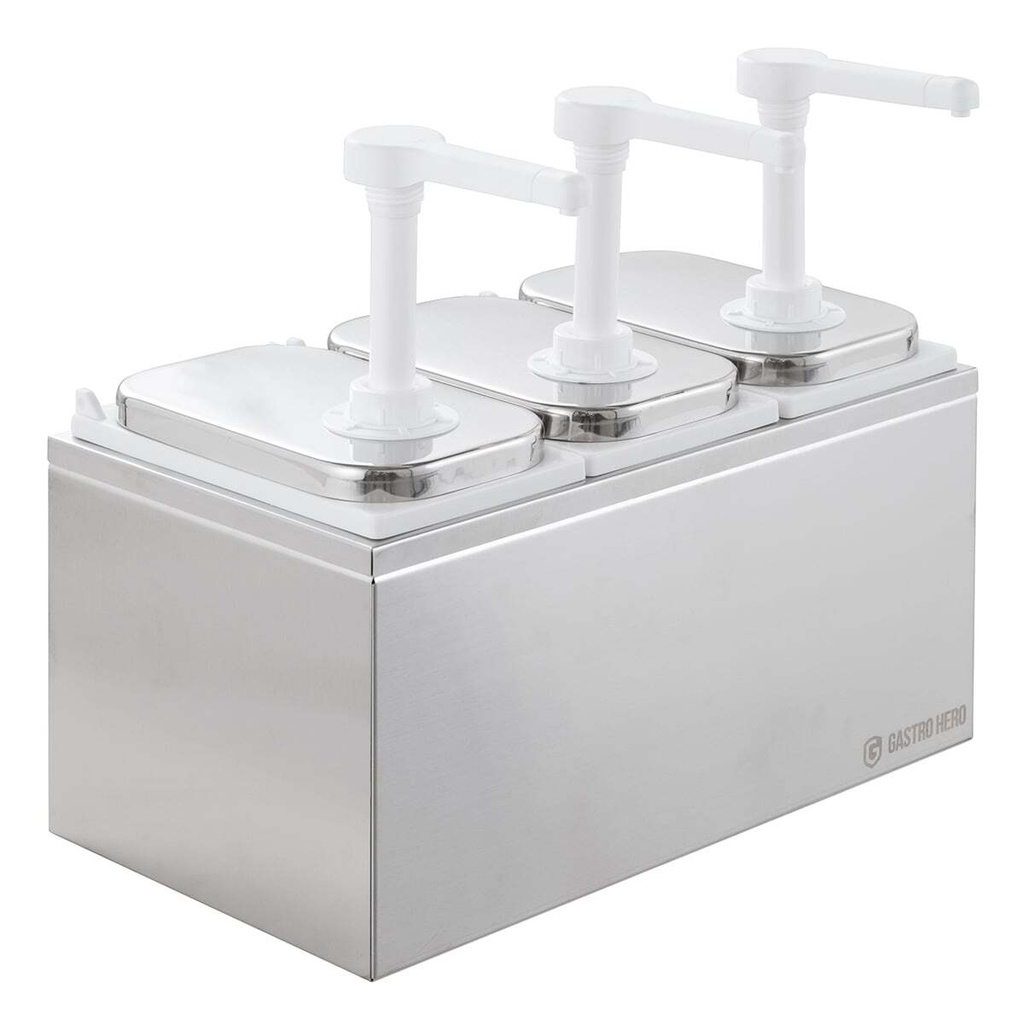 [SSE3X3PP] Saucenspender - 3x 3 Liter - Dosierpumpe PP