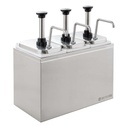Saucenspender - 3 x 2 Liter - Dosierpumpe Edelstahl
