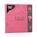 15 x 20 Servietten "DAILY Collection" 1/4-Falz 32 cm x 32 cm fuchsia