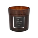 6 x "GALA" 3-Dochtkerze mit Duft Ø 14 cm · 14 cm braun - Tahitian Vanilla