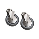 2 Rollen ohne Bremse für Arbeitstische