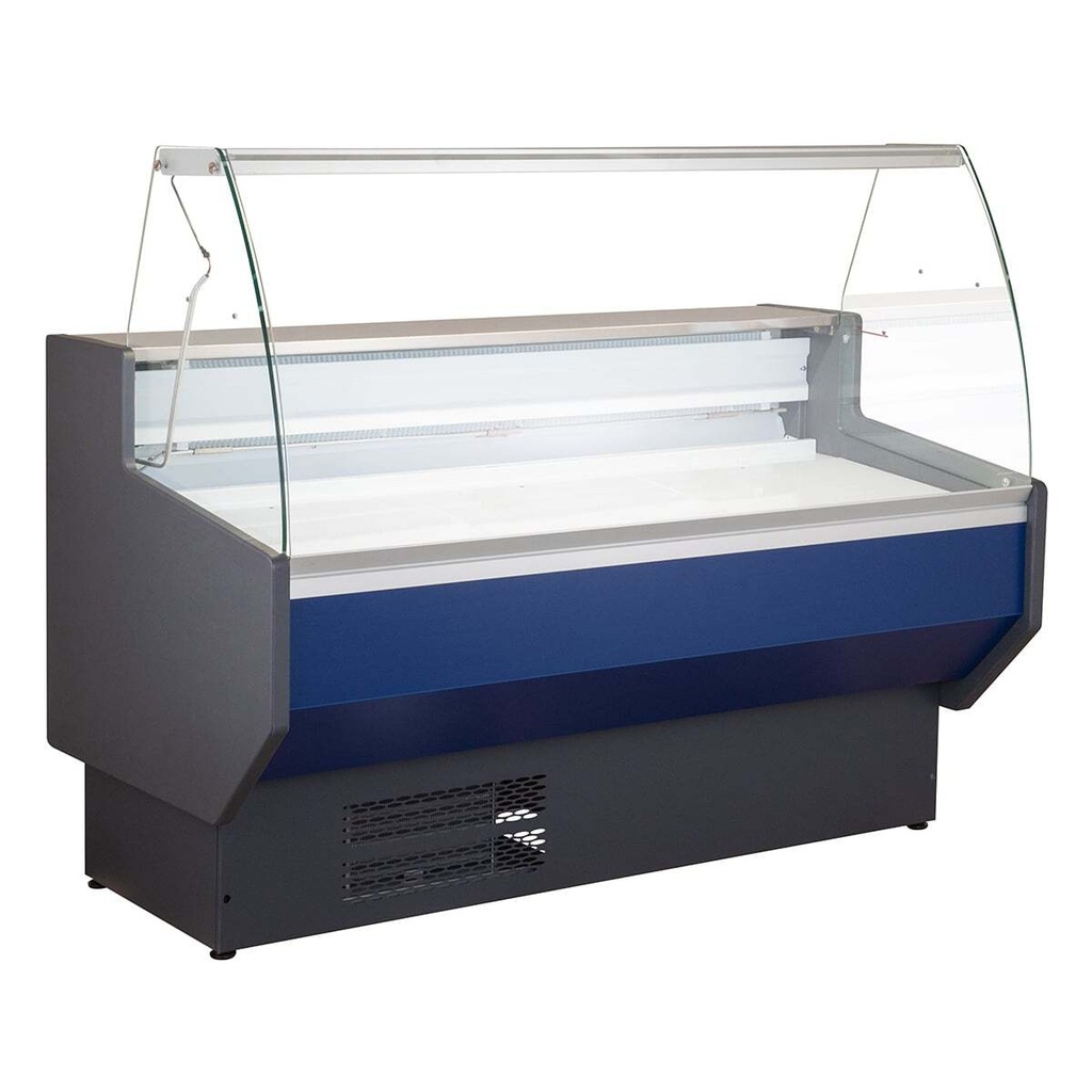 [KTR-PROFI150] Kühltheke PROFI 150 - rundes Frontglas, 1525 mm, mit LED-Beleuchtung