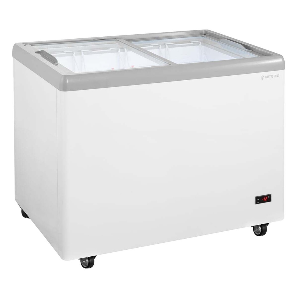 [ECTE284] Eiscreme-Gefriertruhe 284 Liter mit LED-Beleuchtung und Rollen