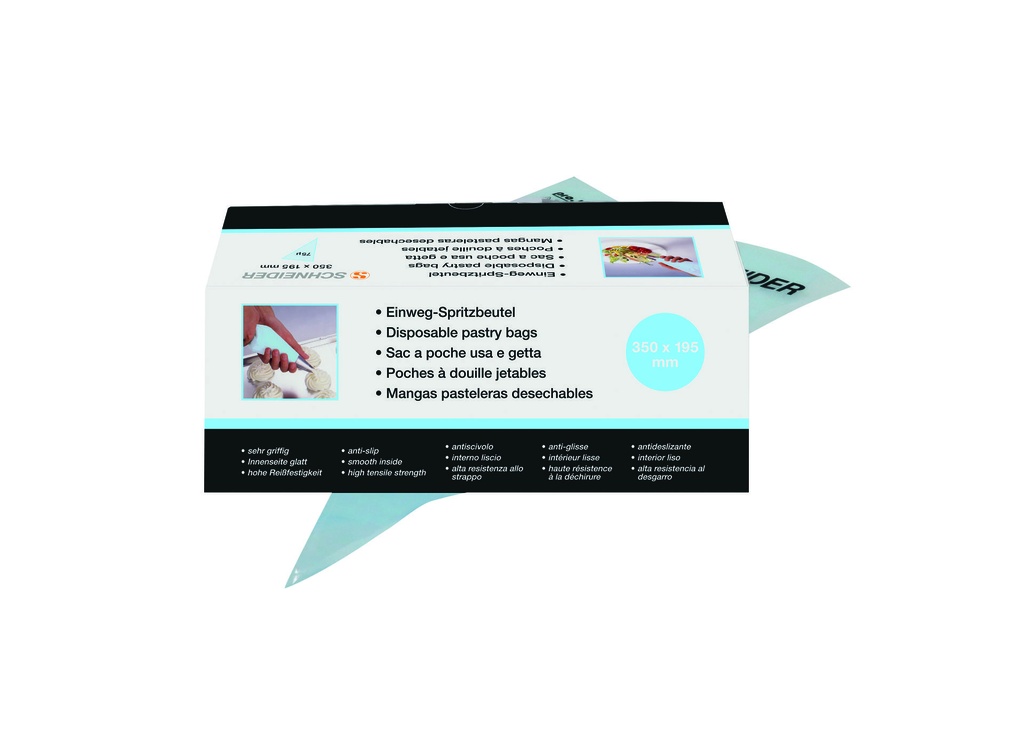 [391200] Einweg-Spritzbeutel aus Polyethylen, 350 x 195 mm, blau