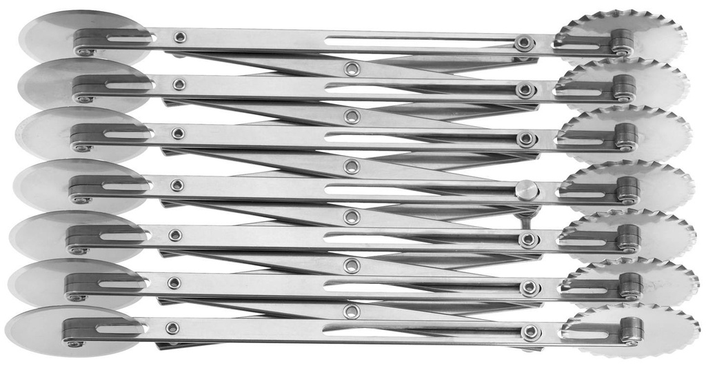 [28457M] Teigschneider glatt & Welle aus Edelstahl, 125 mm