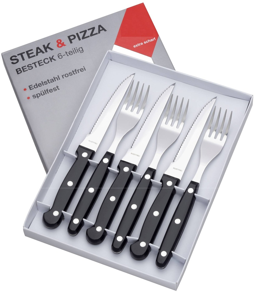 [1216] Steak & Pizza-Besteck 6-teilig