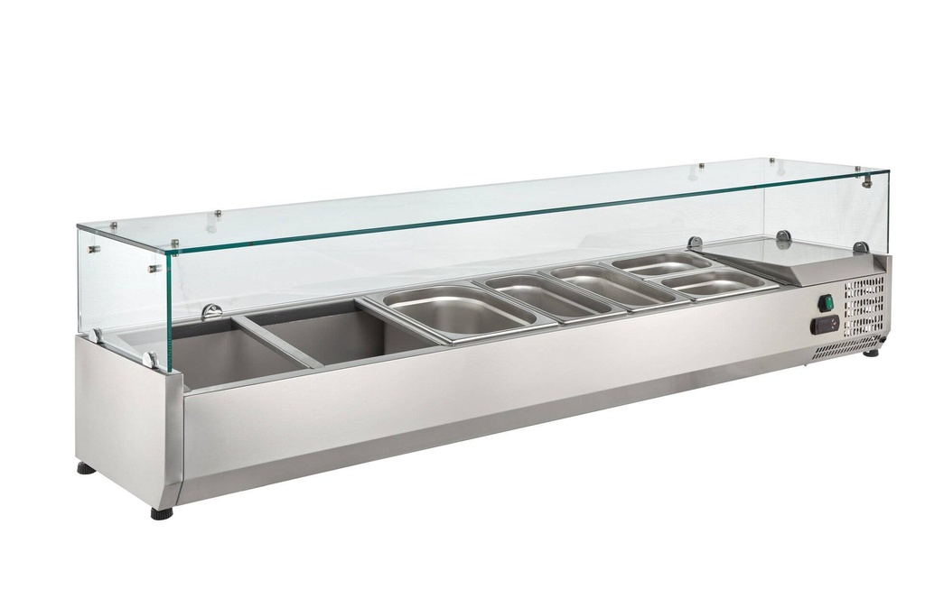 [VRXH1800/380] Kühlaufsatz ECO 8 x GN 1/3 mit Glasaufsatz