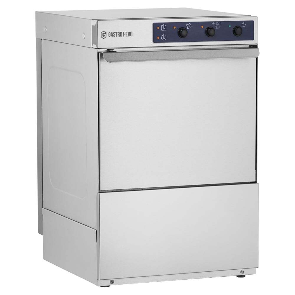 [GLSME40SL] Gläserspülmaschine ECO 40x40 cm Korbmaß, mit Reiniger- & Klarspüldosierer, mit Ablaufpumpe, Made in Europe, 230 V