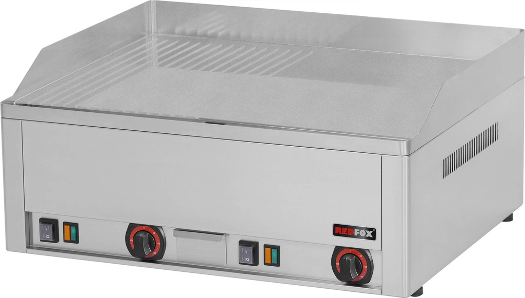 [10112403] KBS Elektro-Grillplatte 2 Heizzonen Grillfläche glatt/gerillt Auftischgerät