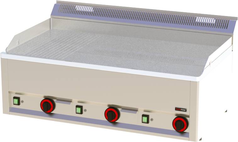 [10112405] KBS Elektro-Grillplatte 3 Heizzonen Grillfläche glatt/gerillt Auftischgerät