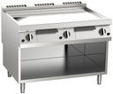KBS Elektro-Grillplatte glatt verchromt 16,2kW 3 Heizzonen offener Unterbau