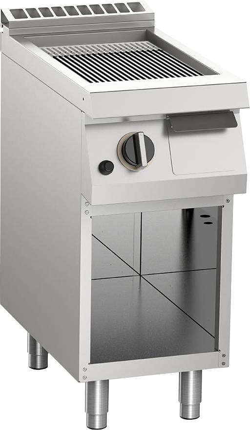 [10422405] KBS Gas-Grillplatte gerillt verchromt 7kW mit 1 Heizzone offener Unterbau