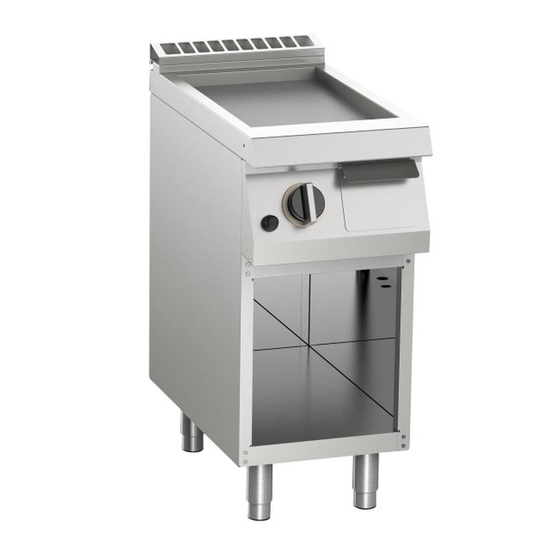 [10422440] KBS Gas-Grillplatte glatt aus Edelstahl 6kW mit 1 Heizzone offener Unterbau