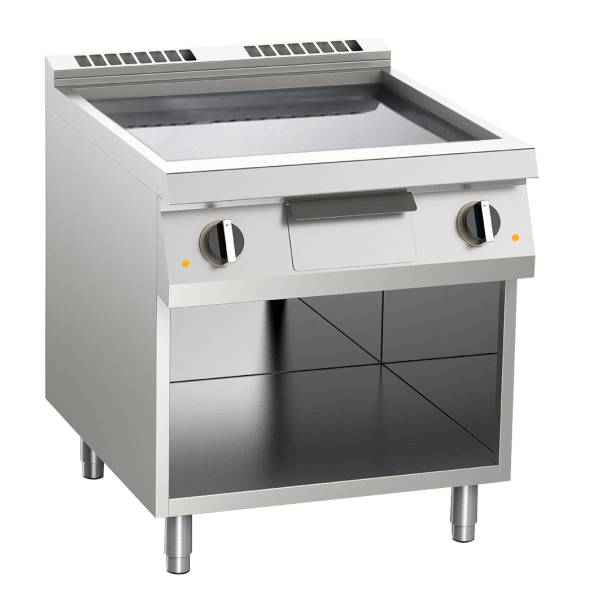 [10422444] KBS Gas-Grillplatte glatt aus Edelstahl 12kW mit 2 Heizzonen offener Unterbau