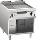 KBS Gas-Grillplatte geteilt aus Edelstahl 12kW 1 Heizzone offener Unterbau