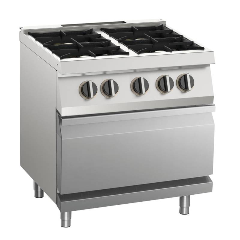 [10431401] KBS Gas-Herd 4 Brenner mit Elektro-Ofen