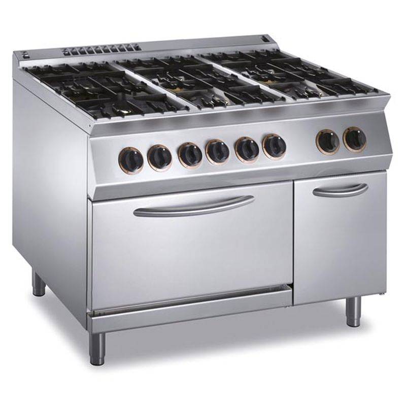 [10431402] KBS Gas-Herd 6 Brenner mit Elektro Ofen