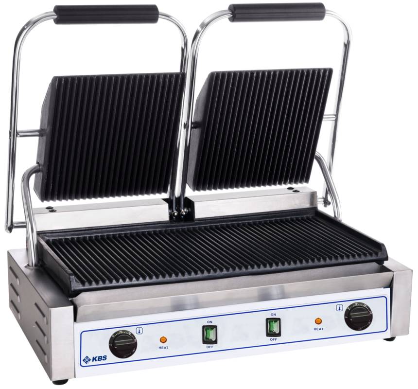[10927029] KBS Kontaktgrill Grillfläche 47x23 cm oben & unten gerillt 2 Temperaturzonen