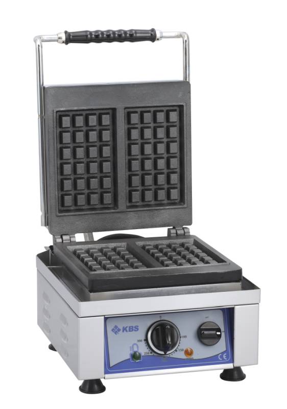 [10962022] KBS Waffeleisen mit fester Backplatte für 2x Waffeln 10x17x1,5cm