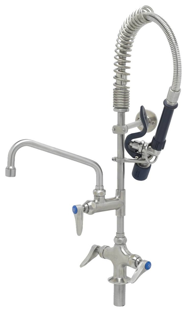 [20911043] EVERSTEEL Edelstahl 2-Hebelmischer 1-Loch mit Schwenkhahn und LOW-FLOW Brause