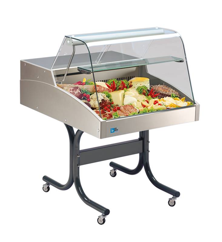 [23132101] KBS Mehrzweckvitrine Super 1000 C mit gebogenem Glasaufbau