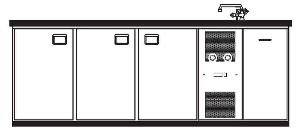 [304186] KBS Getränketheke Bristol mit 2 Becken rechts