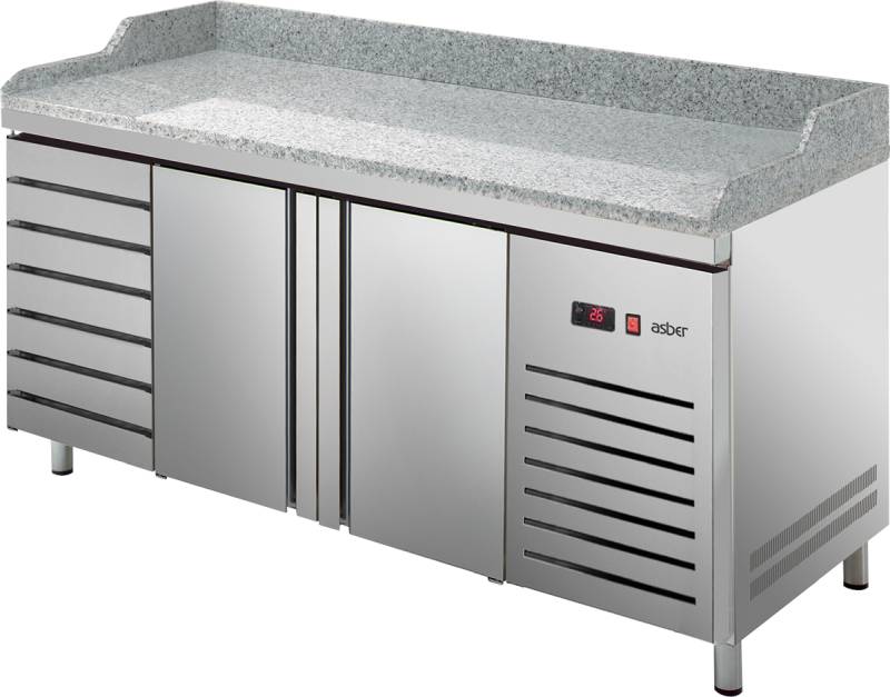 [480270] KBS Pizzakühltisch Pizza PKT 2007 2 Türen und 7 Teigschubladen