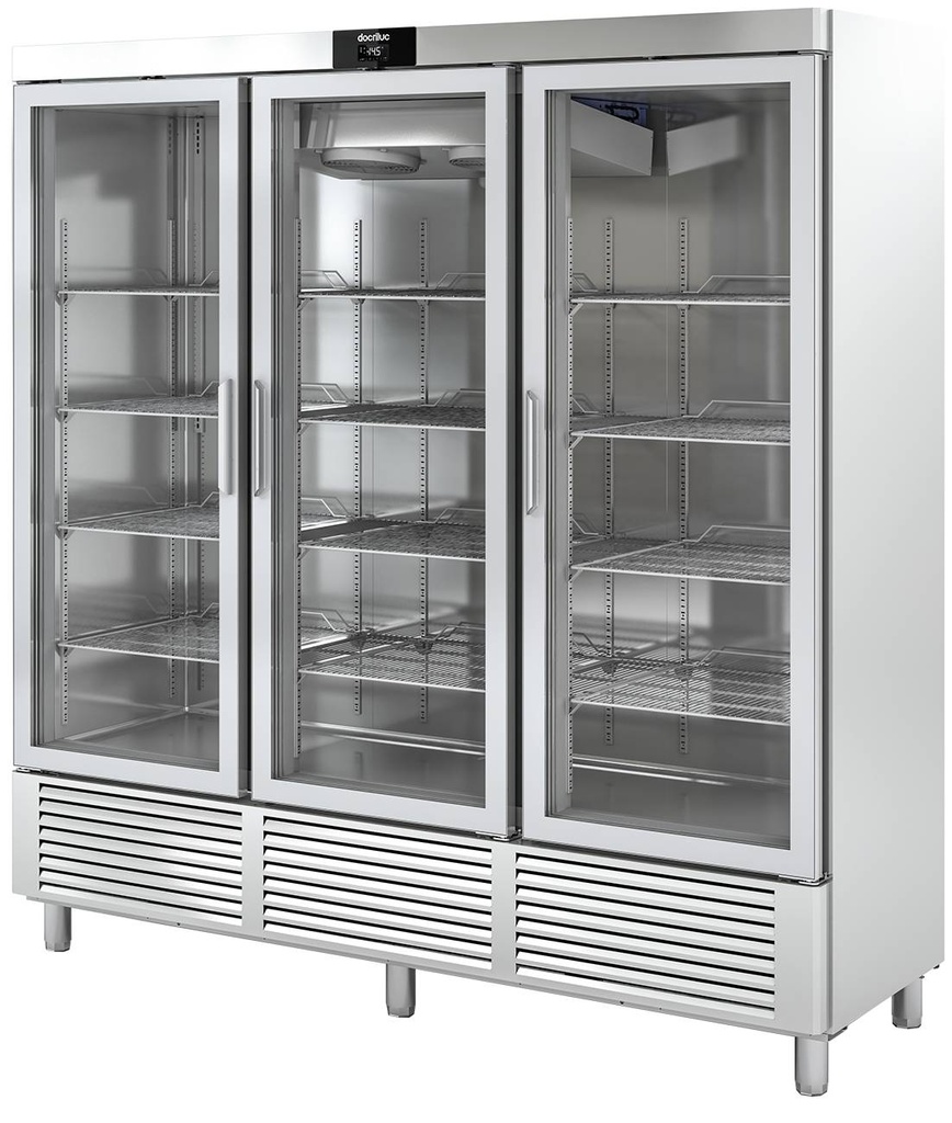 [50305] KBS Edelstahl-Tiefkühlschrank mit Glastüren TKU 1900 G