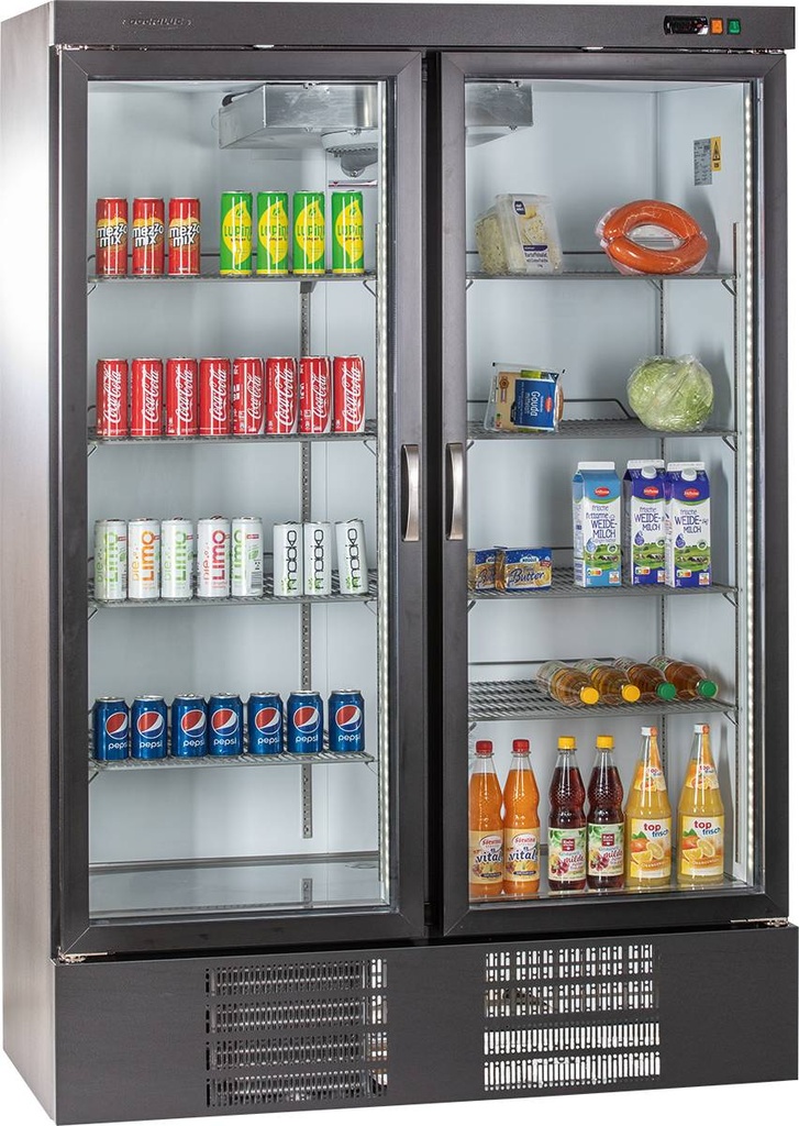 [50323] KBS Glastür-Tiefkühlschrank TKU 1200 G mit Drehtüren