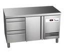 KBS Kühltisch Ready KT2102 mit Arbeitsplatte 1 Tür 2 halbe Schubladen