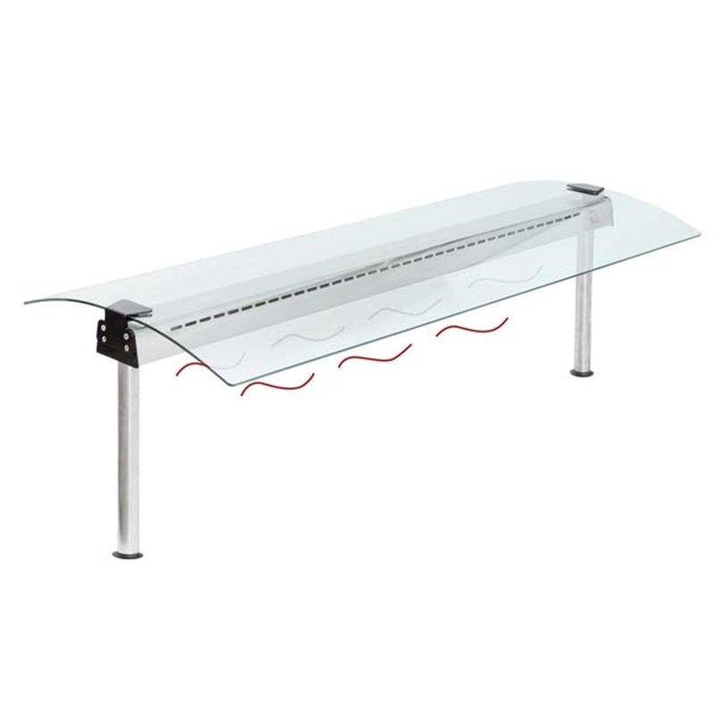 [70590116] KBS Glasaufbau beidseitig mit Beleuchtungs- und Heizelement für 4 GN