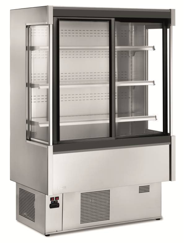 [825810] KBS Wandkühlregal Pinto 100 mit Schiebetüren selbstschließend