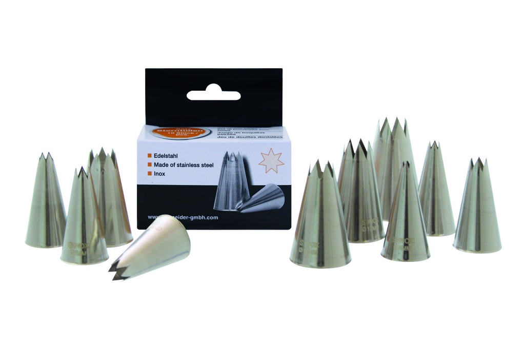 [197136] Sterntüllen aus Edelstahl, 10-teilig