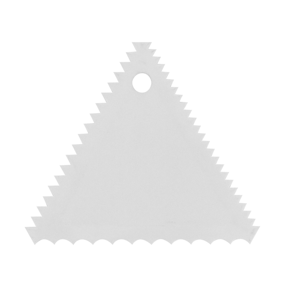 [227235] Cremeschaber mit Kamm, 105 mm, weiß